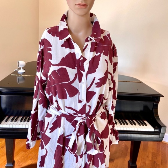 NWT Zara button down printed ruffled dress - Picture 10 of 16